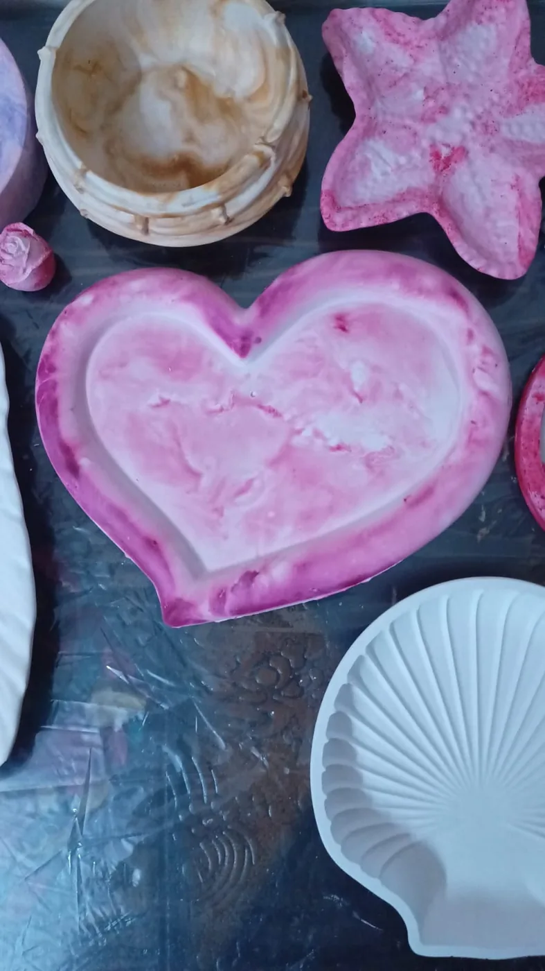 Pink painted DIY craft collection